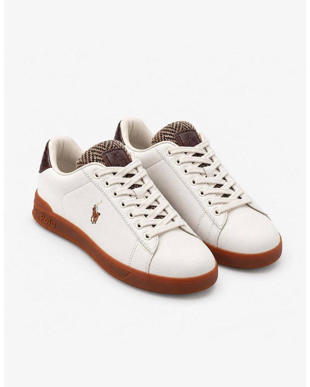 Polo Ralph Lauren White Hrt Crt Iii Smart Trainers Deckwash/ Multi for men