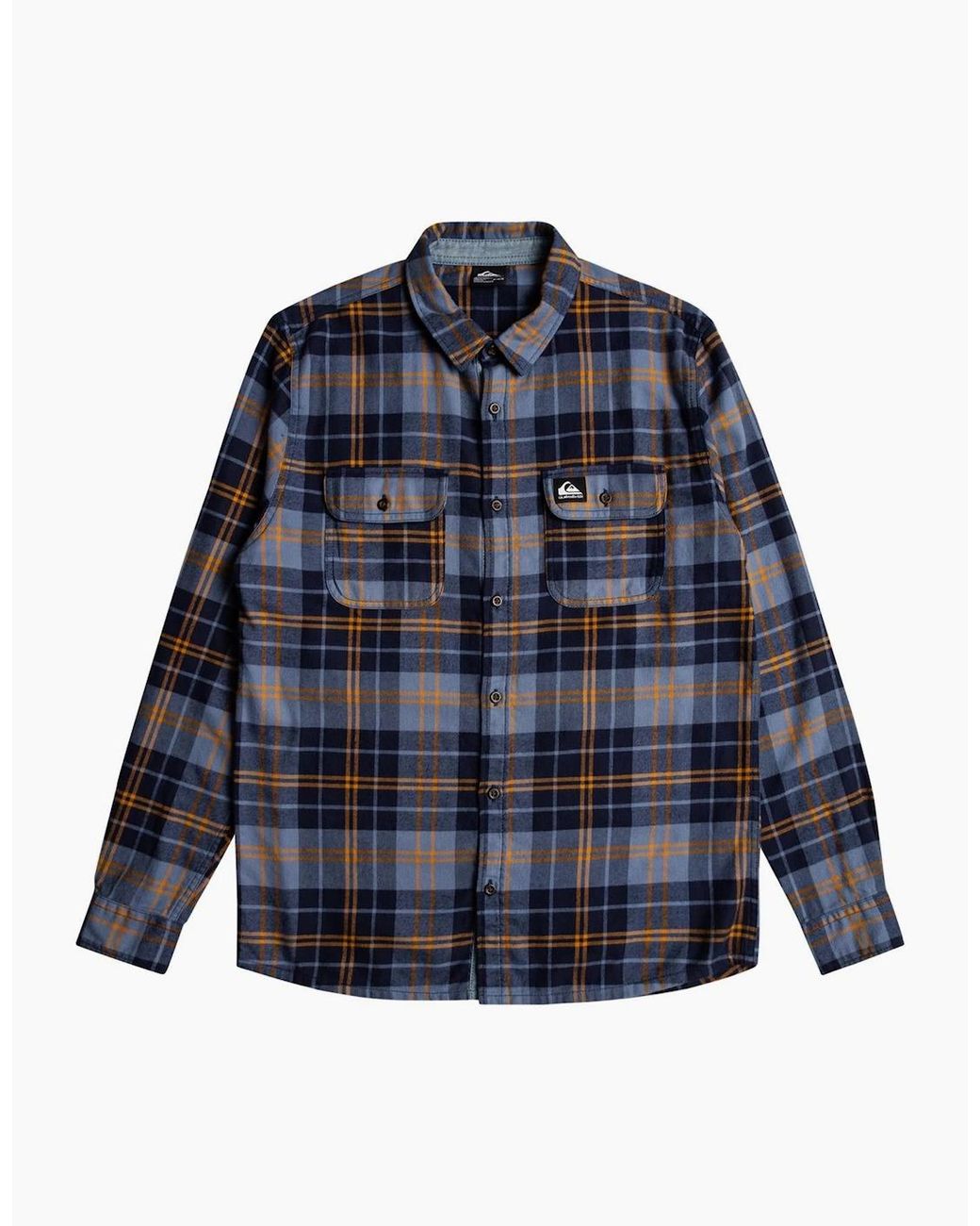 Quiksilver Blue Cantwell Long Sleeve Checked Shirt for men