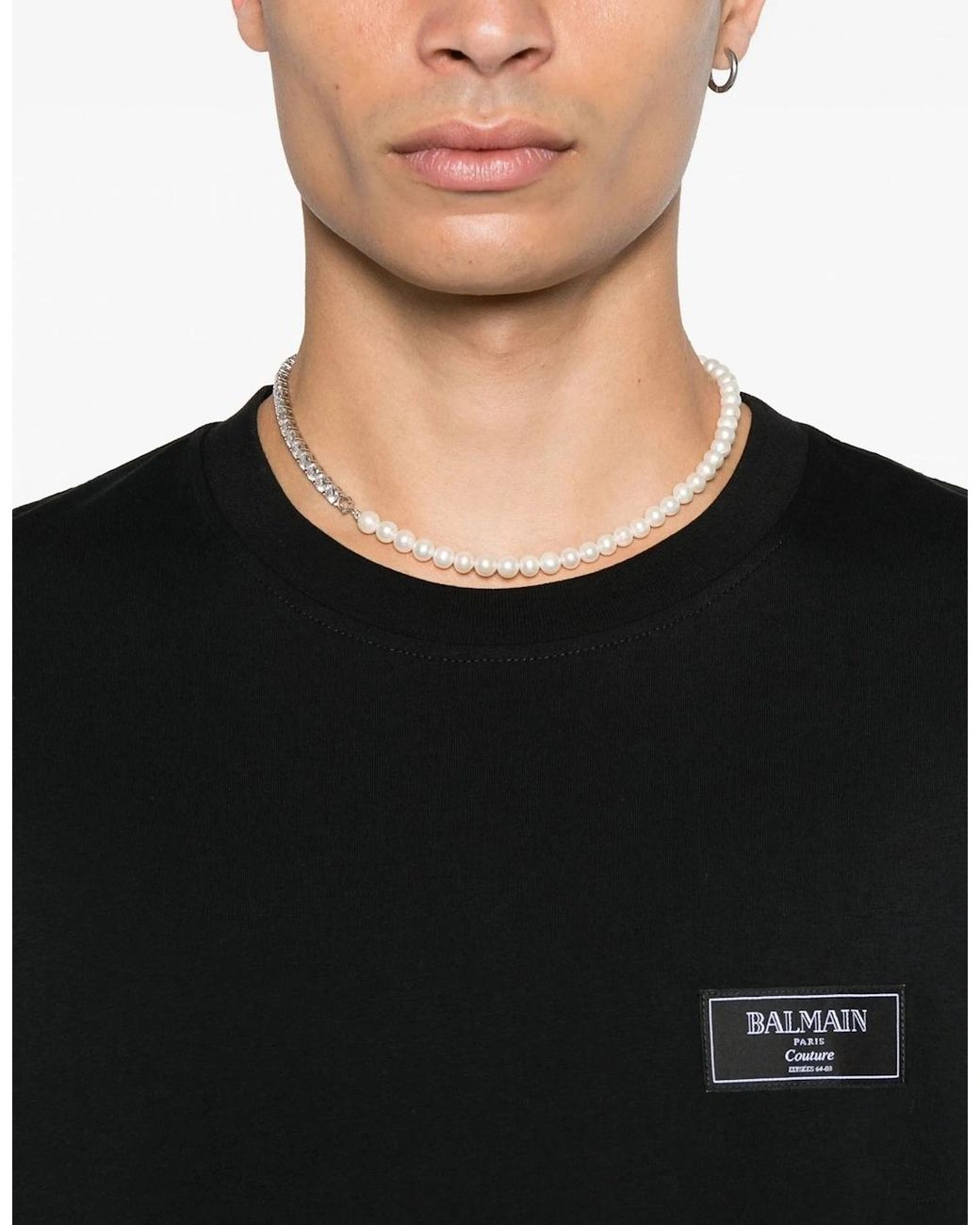 Balmain Black Regular Couture T-Shirt for men