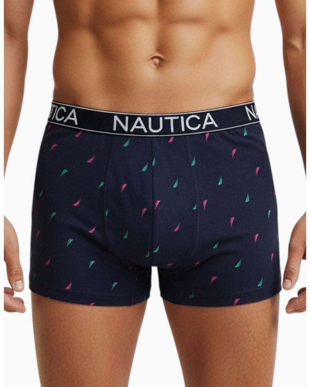 Nautica Blue Boxer Briefs Soft Stretch Cotton Rich 4X Pack Underwear Gift S-Xl for men