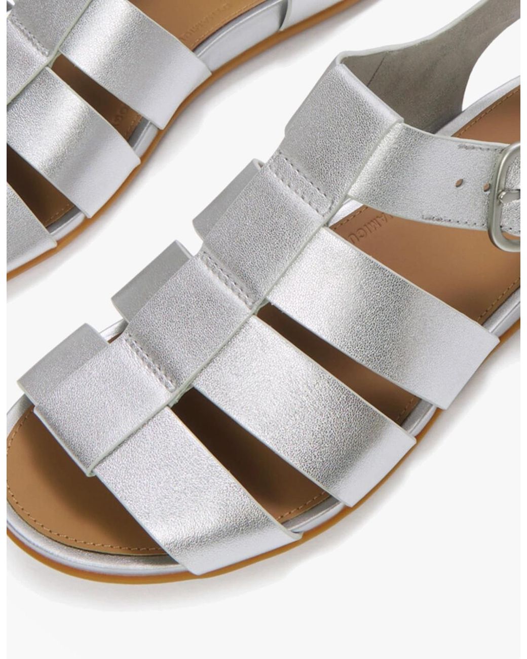 Fitflop Metallic Gracie Leather Ankle Strap Sandals