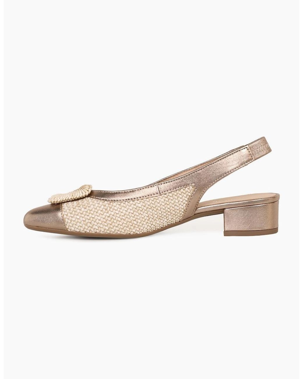 Gabor Natural Maddy Slingback Court Shoes