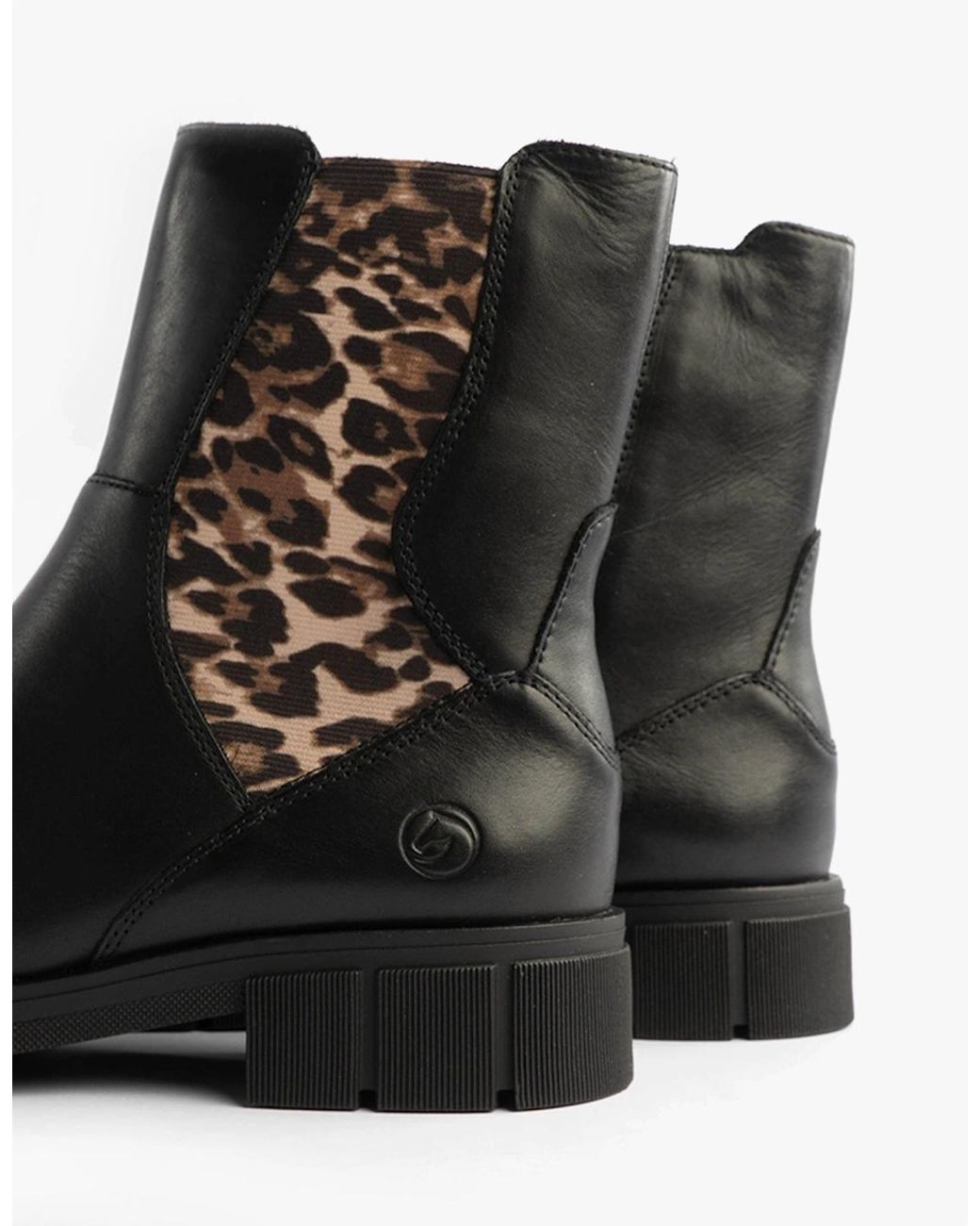 Remonte Black D2S70-03 Side Zip Chelsea Boots