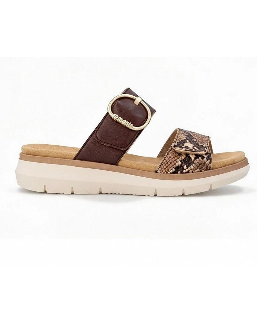 Remonte Brown D2K57 Cross Strap Sandals