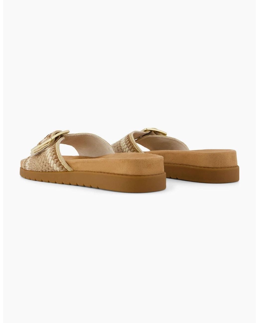 TOMS White Marin Slide Textile Almond Multi Sandals