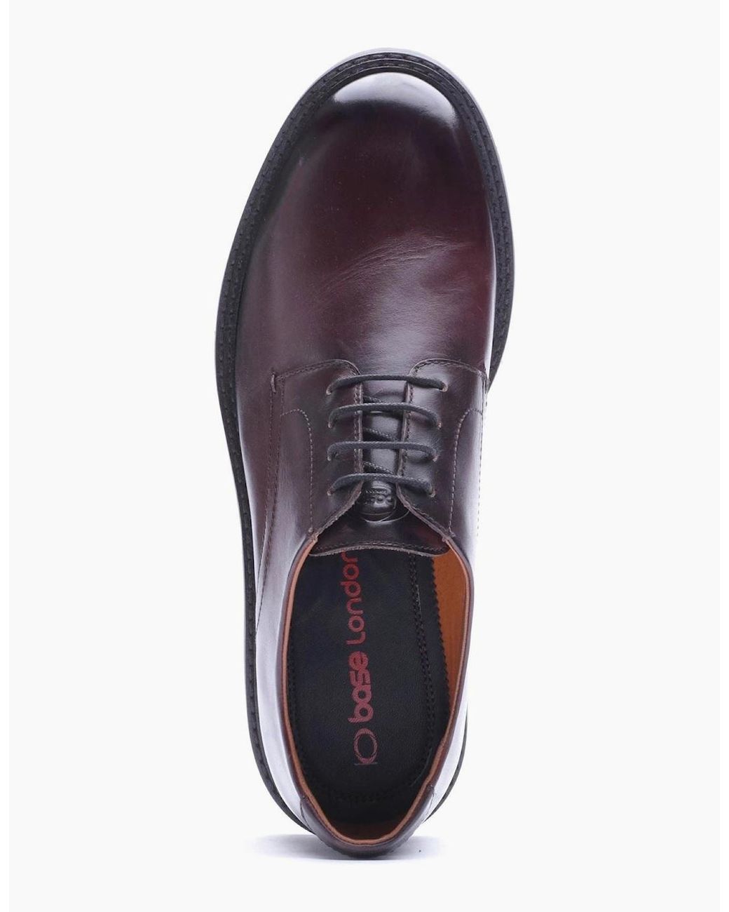 Base London Purple London Vector Leather Washed Lace-Up Shoes for men
