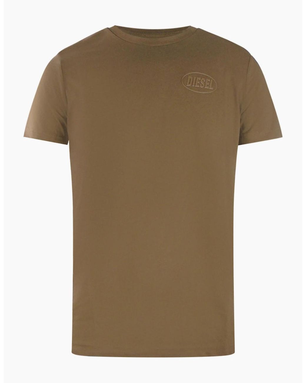 DIESEL Green Monotone Logo T-Shirt for men