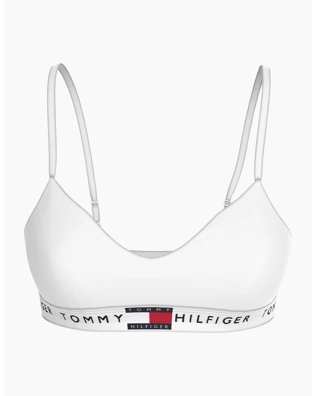 Tommy Hilfiger White Heritage Cotton Push-Up Bralette