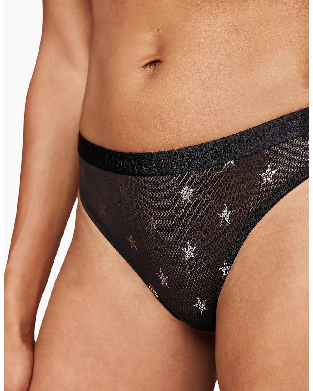 Tommy Hilfiger Black Stars Lace Thong