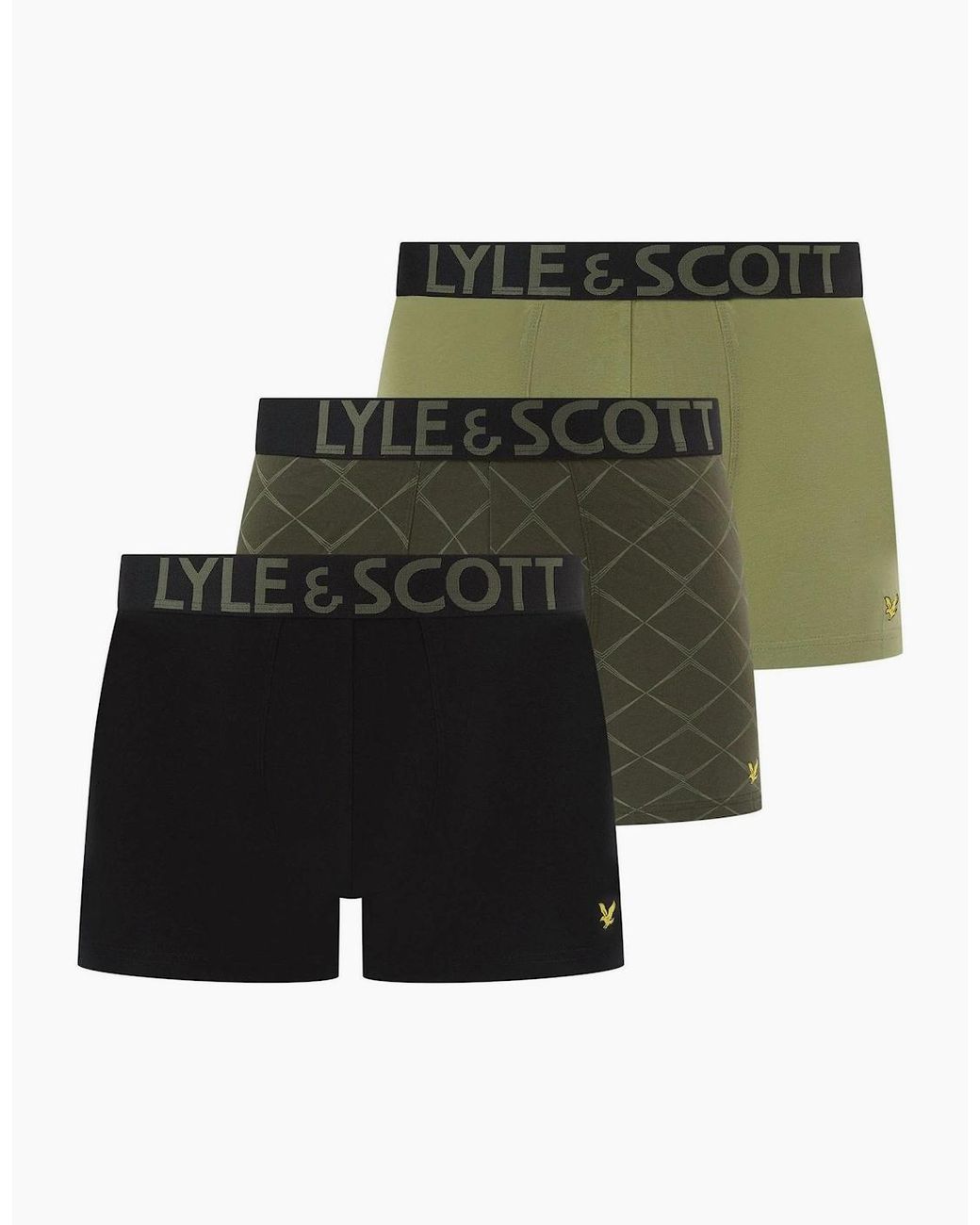 Lyle & Scott Green Lucian Graphic Print Boxer Brief for men