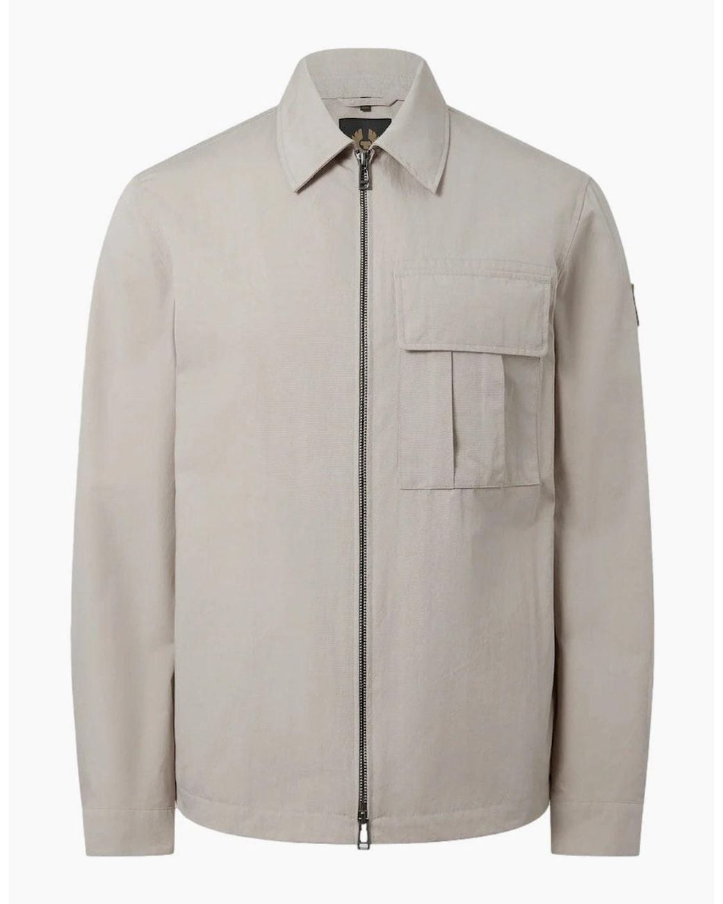 Belstaff Gray Cargo Overshirt A1-26 Concrete for men
