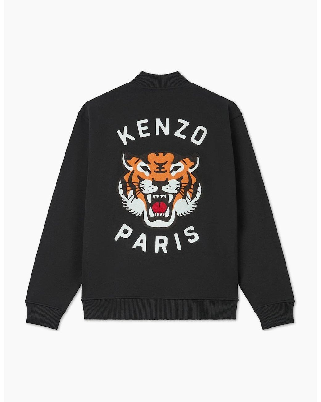 KENZO Black Lucky Tiger Bomber Jacket for men