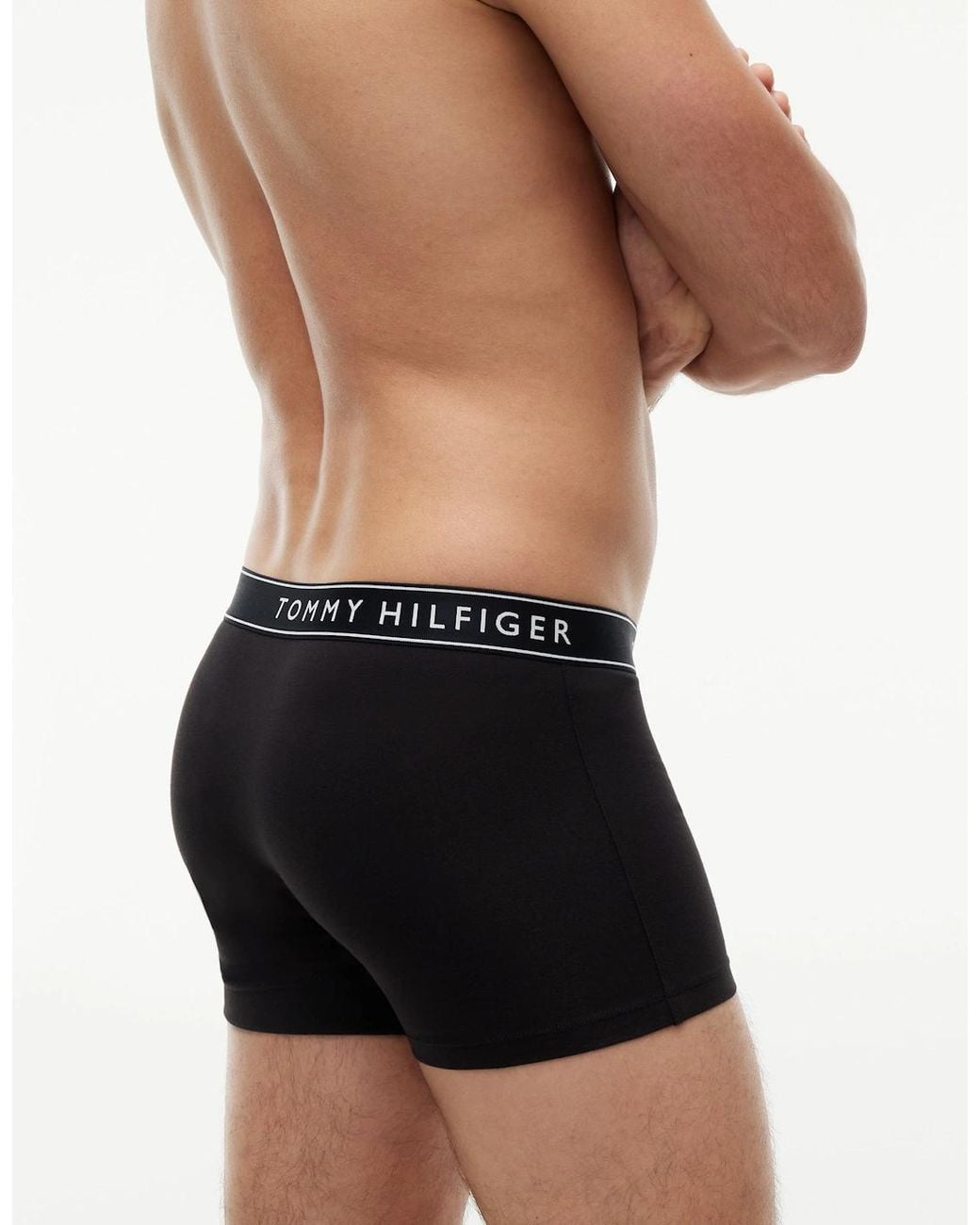 Tommy Hilfiger Blue 3 Pack Waistband Logo Trunks for men