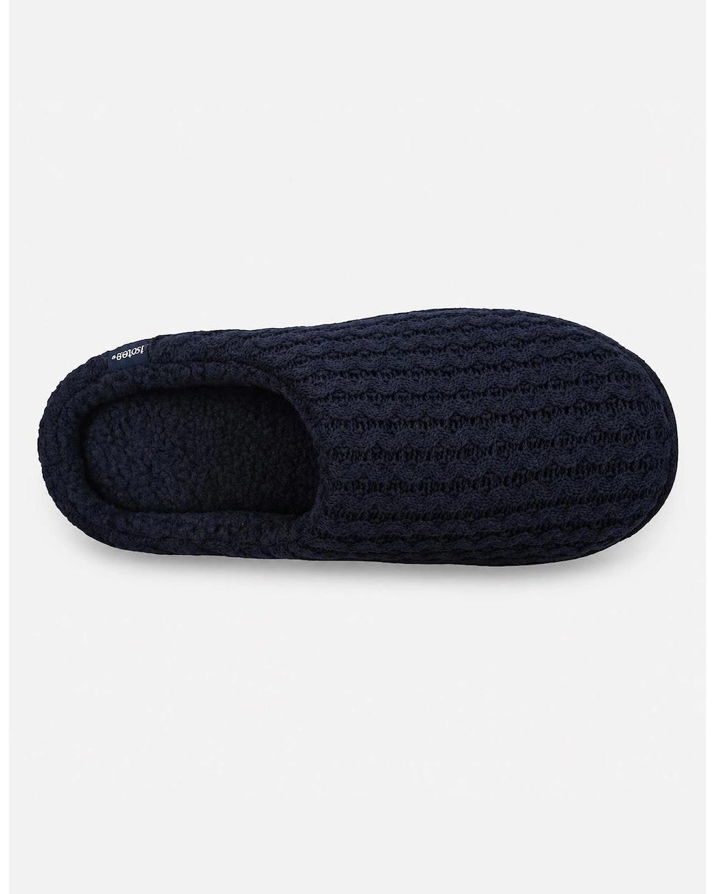 Totes Blue Toasties Knitted Mule Slippers Mules for men