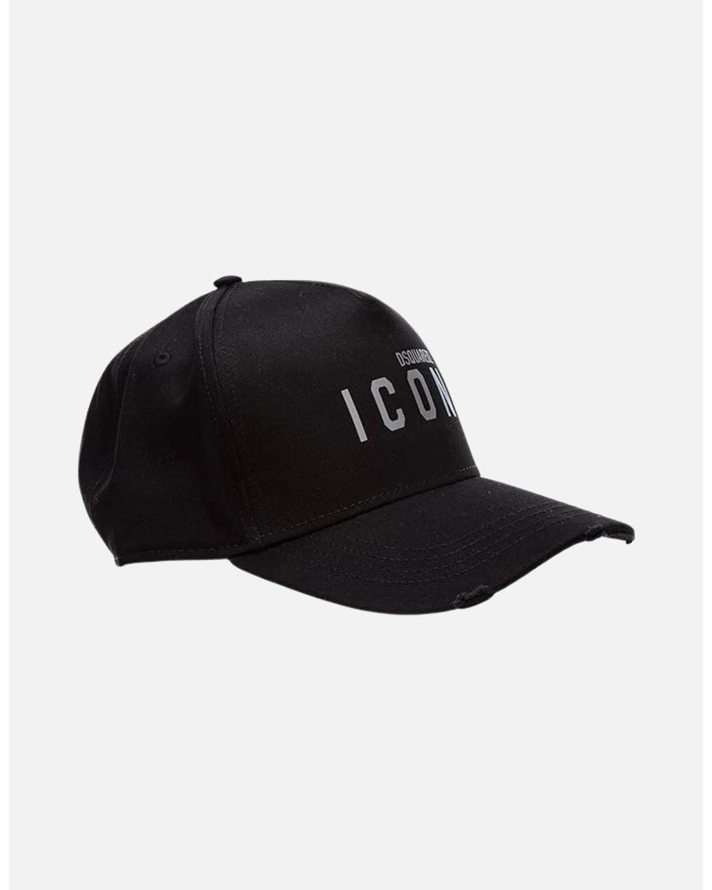 DSquared² Black Icon Logo Logo Hat for men