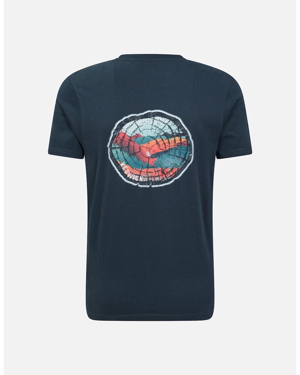 Mountain Warehouse Blue Keswick Tree Ring Organic T-Shirt for men