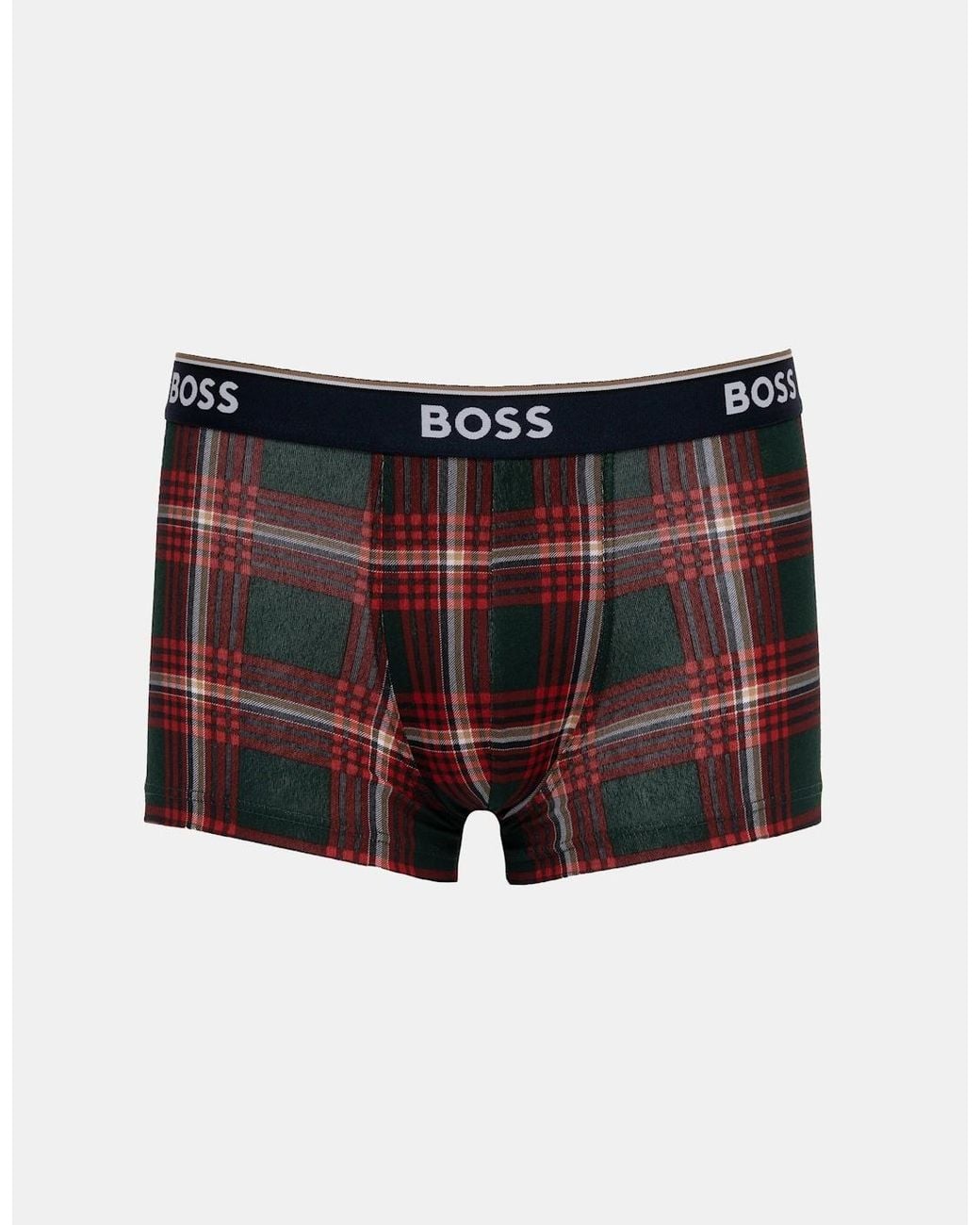 Boss Blue Boss Three-Pack Of Stretch-Cotton Trunks With Logo Waistbands for men