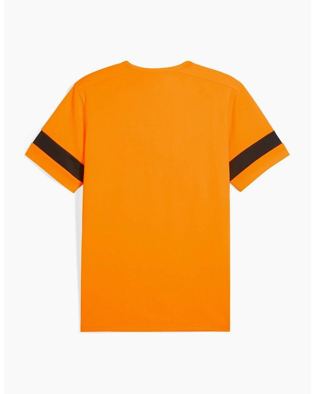 PUMA Orange Attacanto Logo Jersey Short Sleeve Performance T-Shirt for men