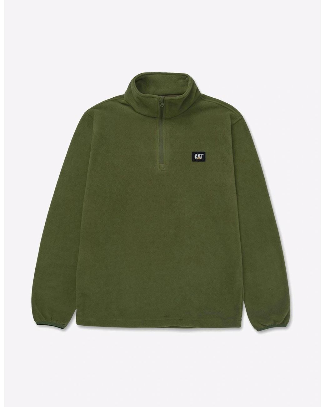 Caterpillar Green Microfleece Quarter Zip Chive for men