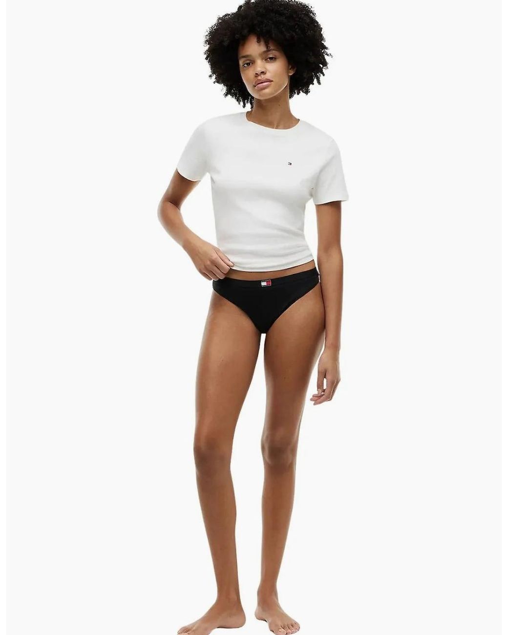 Tommy Hilfiger Black 5-Pack Heritage Logo Thongs