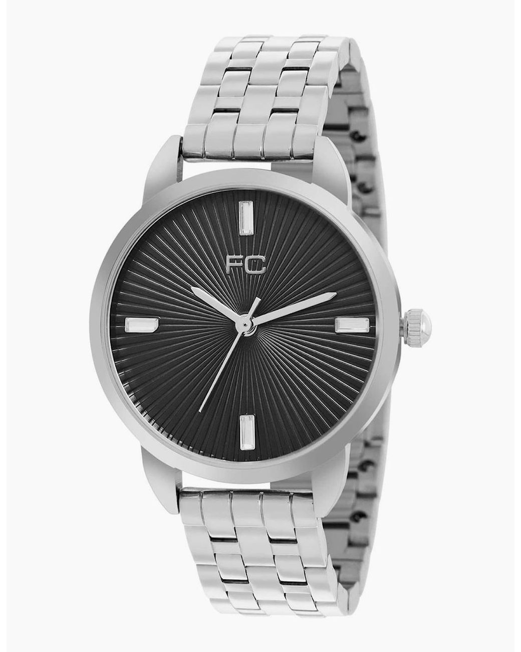 French Connection Gray Connection Case Round Shape Strap Quartz Watch