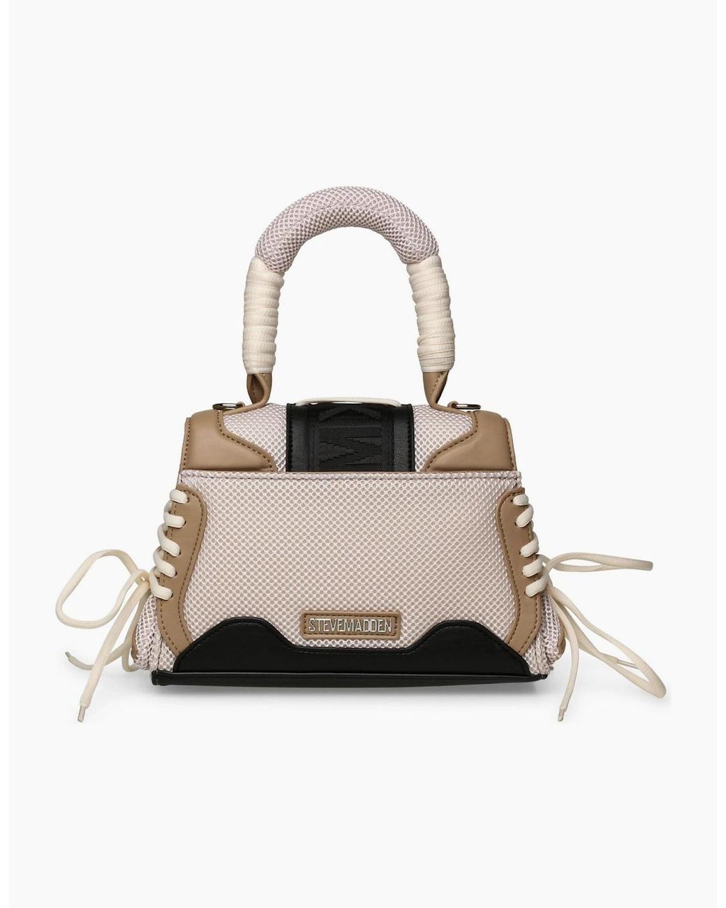 Steve Madden White Bdiego Tote Textured With-Tone Hardware