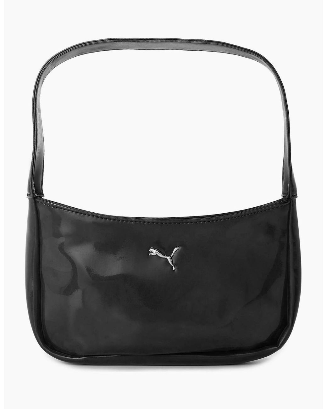 PUMA Black Patent Cat Shoulder Bag