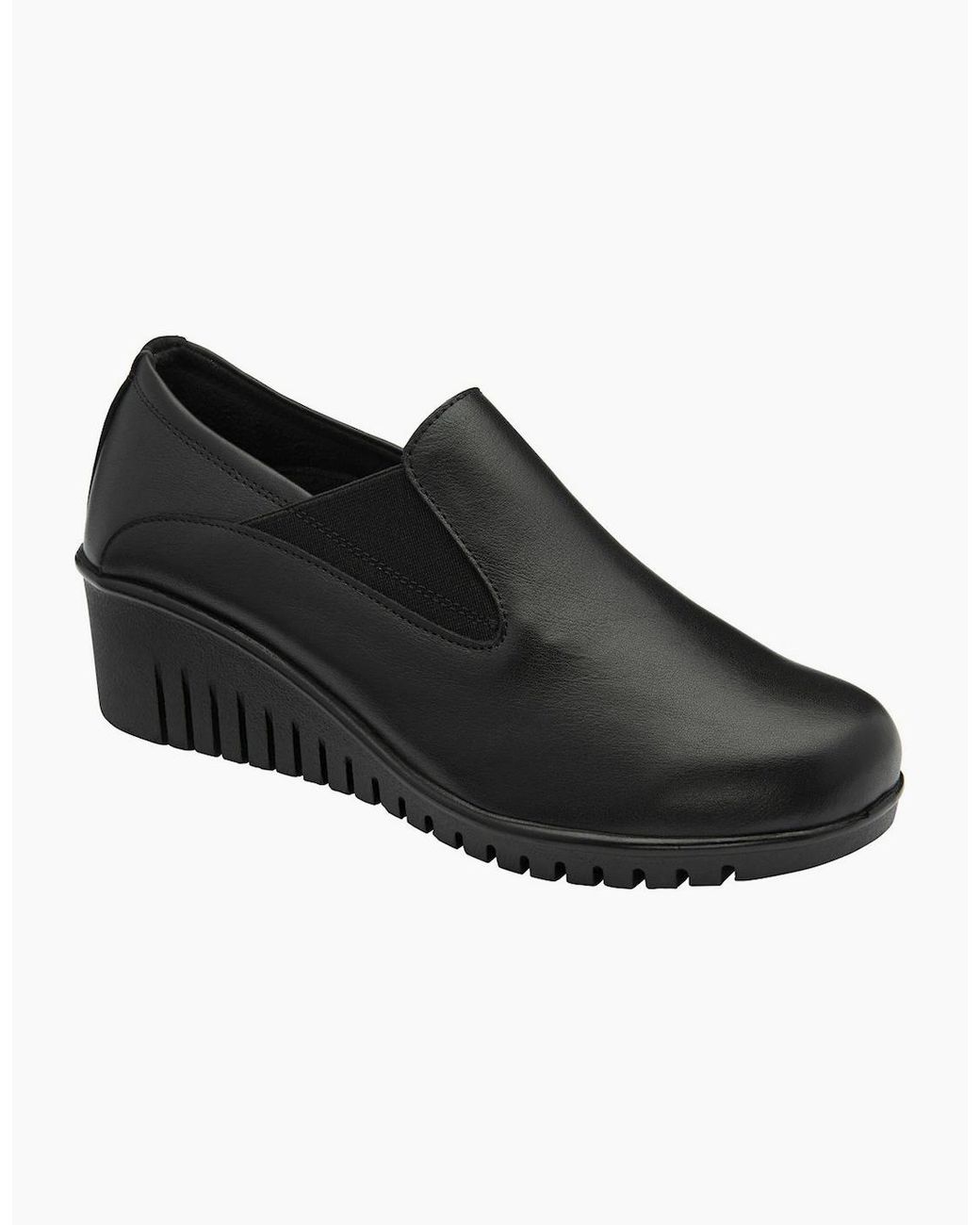 Lotus Black Delmar Wedge Shoes