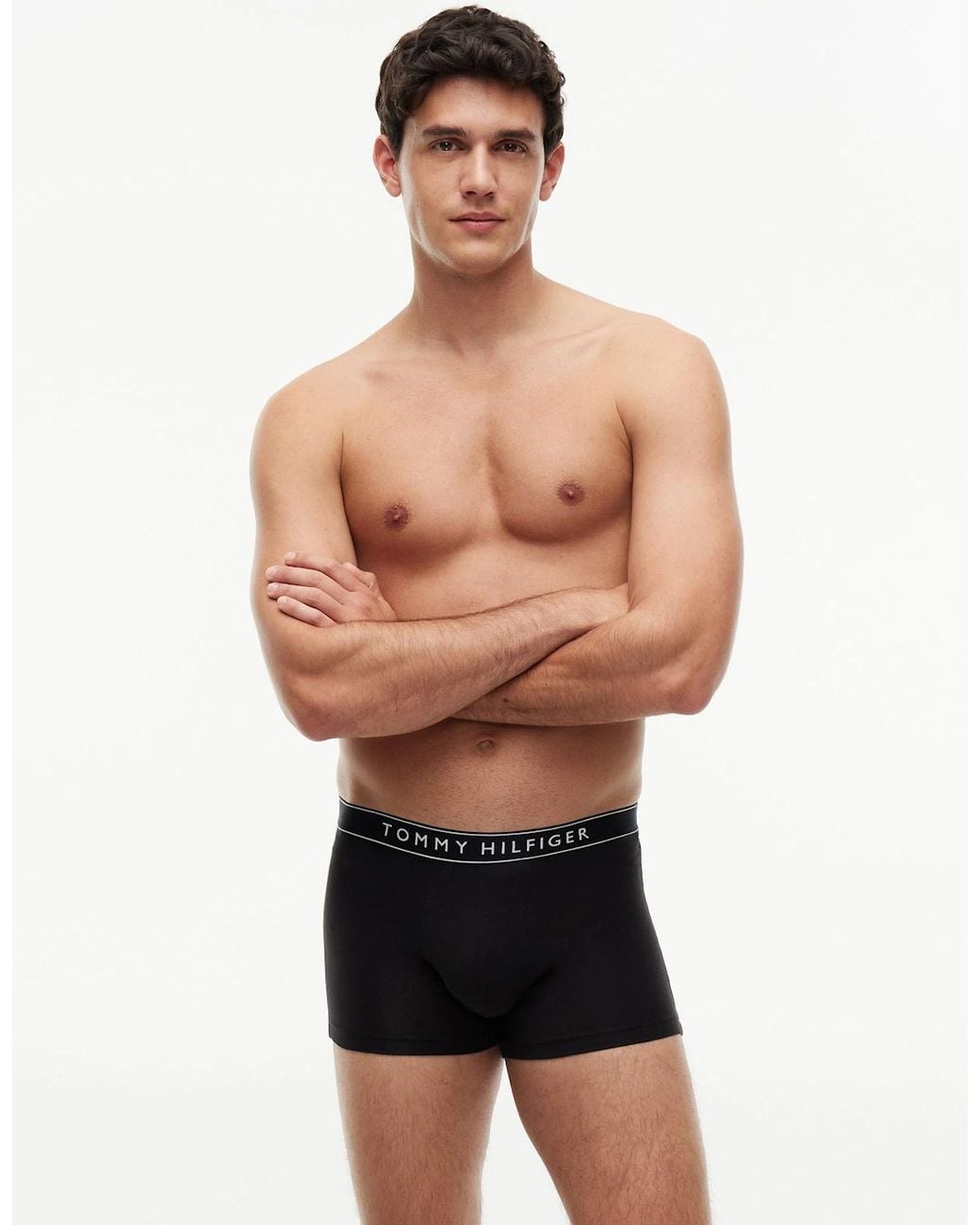 Tommy Hilfiger Blue 3 Pack Waistband Logo Trunks for men
