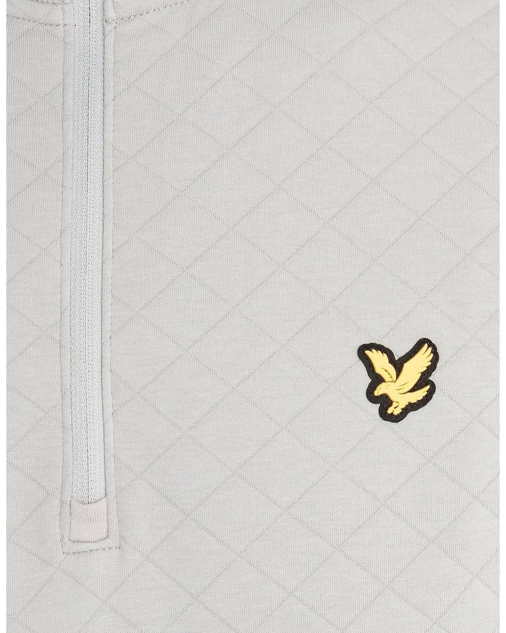 Lyle & Scott White Quilted 1/4 Zip Midlayer for men
