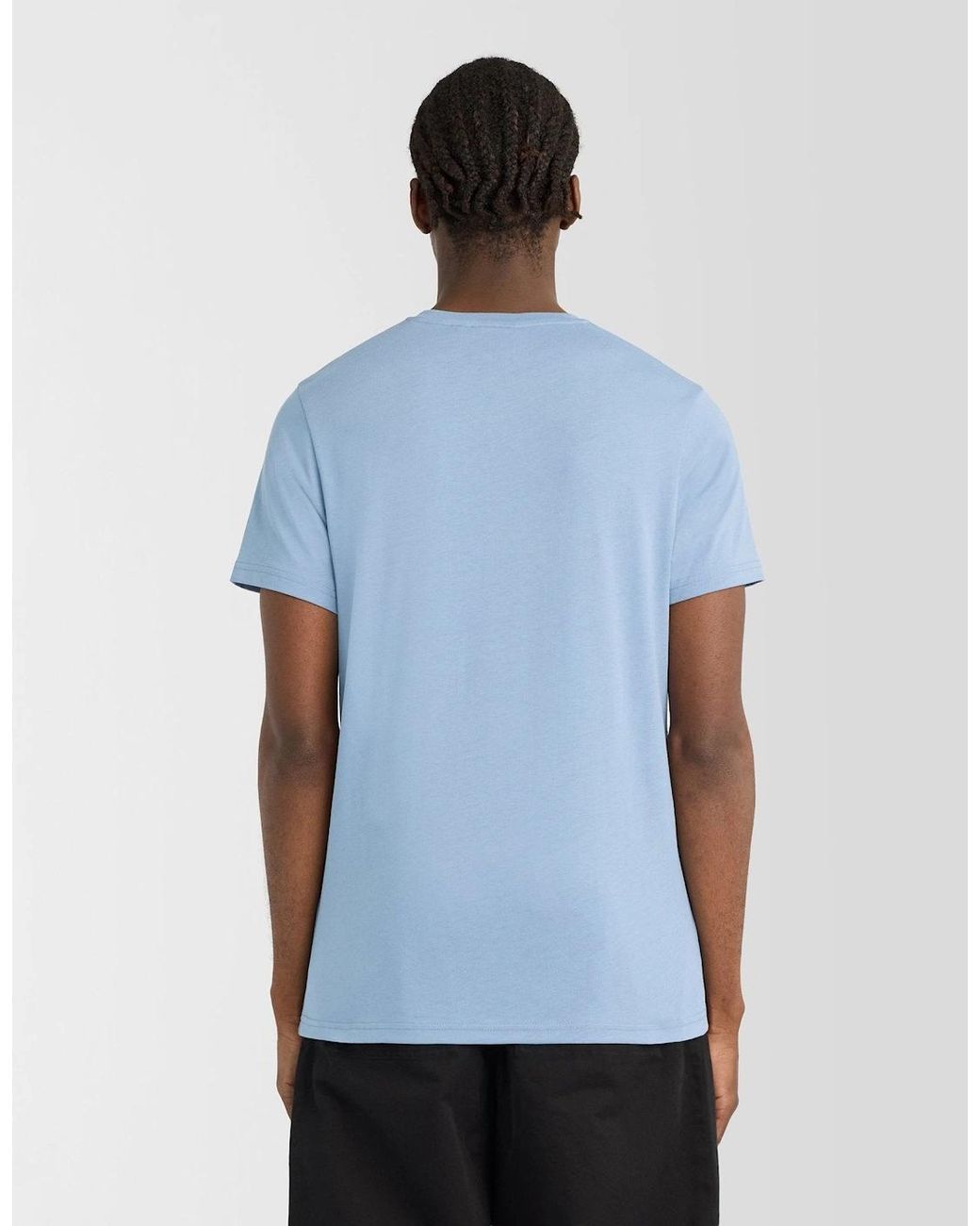 Lyle & Scott Blue Cotton V-Neck T-Shirt for men
