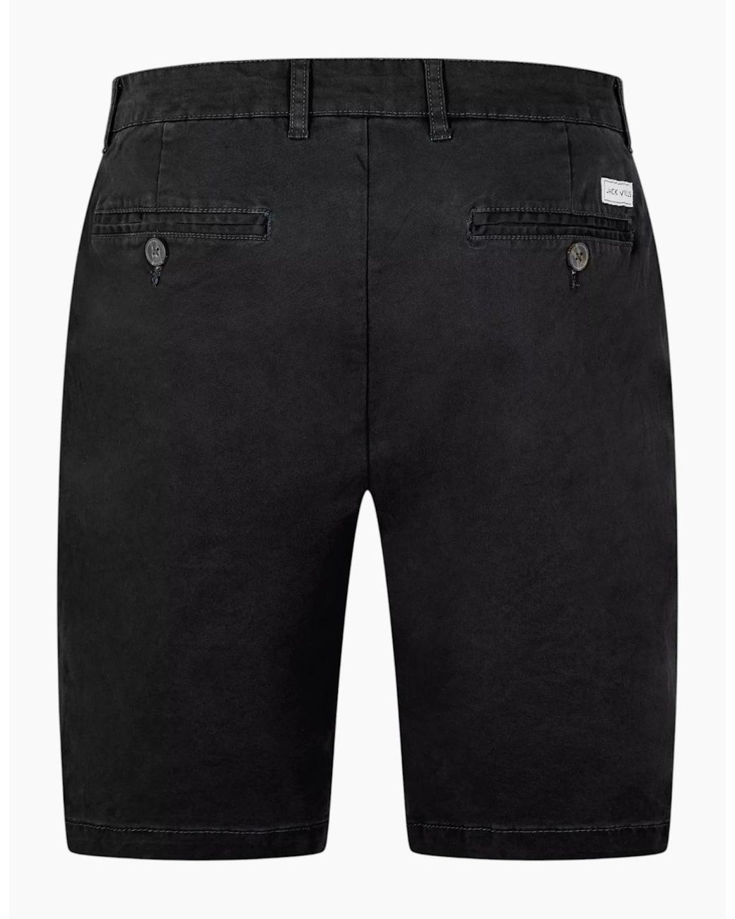 Jack Wills Black Ex Slim Chino Shorts for men