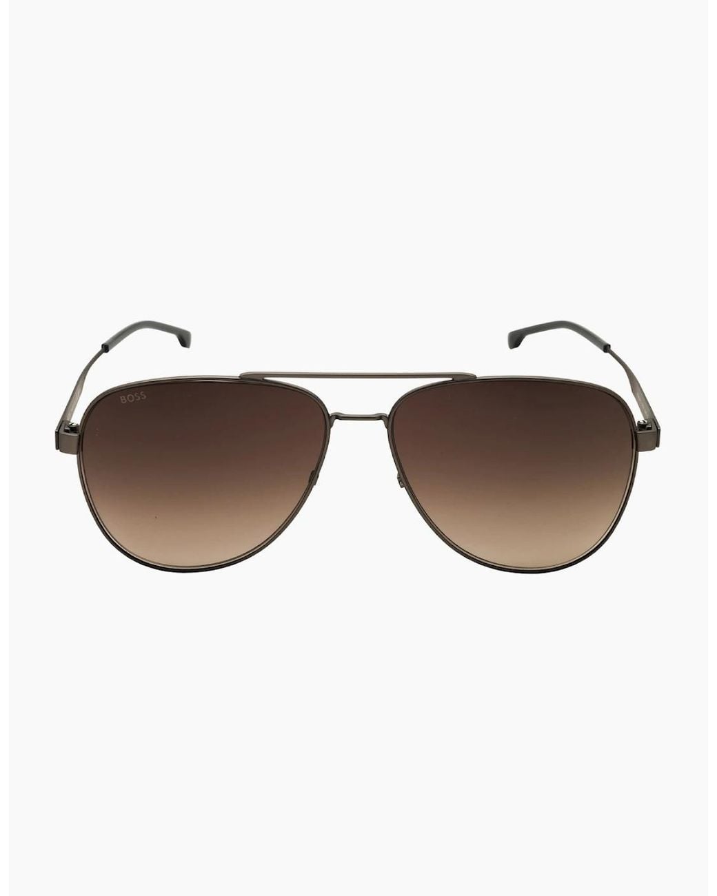 Boss Brown Matte Dark Ruthenium Sunglasses for men