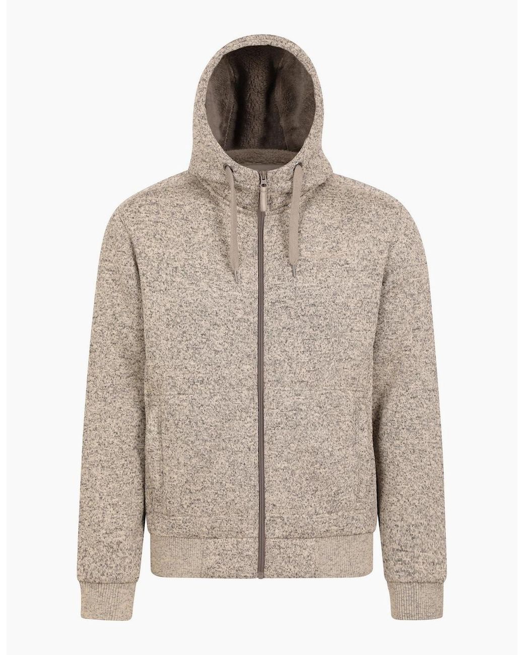 Mountain Warehouse Brown Nevis Ii Faux Fur Hoodie for men