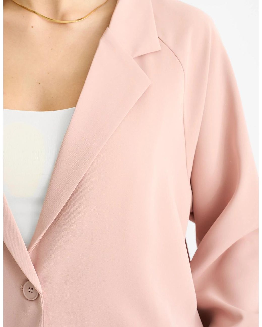 Gini London Blue Blush Oversized Tailored Blazer