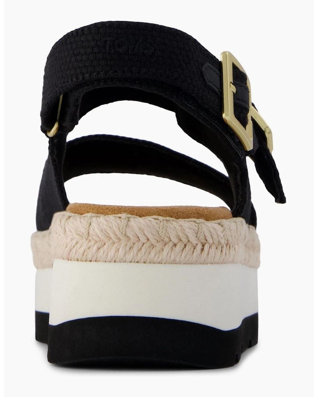 TOMS Black Giana Flatform Sandals