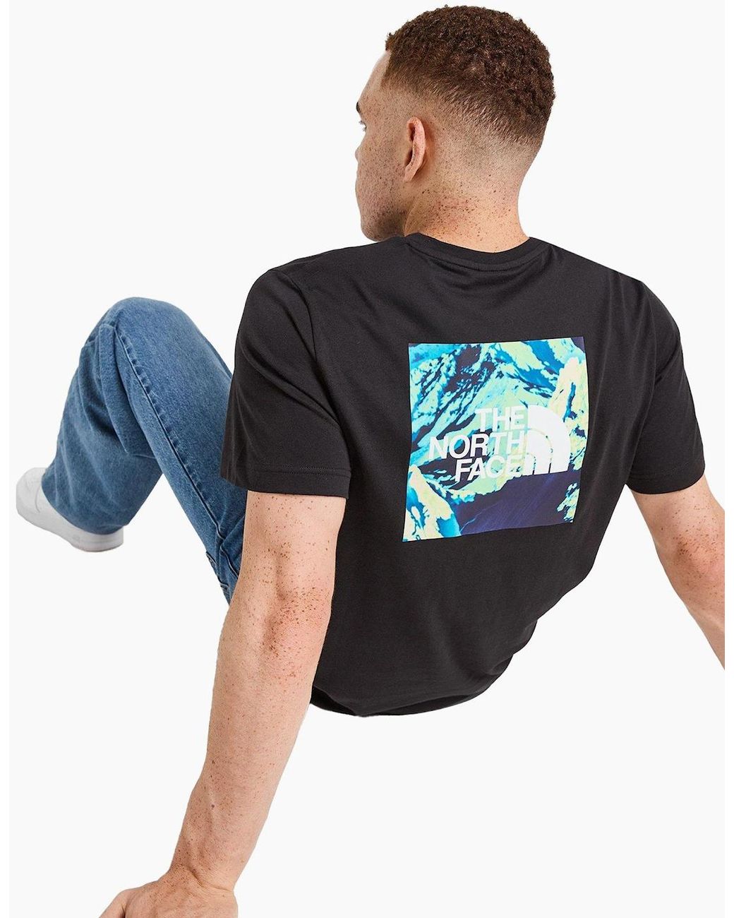 The North Face Black Heat Map T Shirts Short Sleeve Crew Neck Tee for men