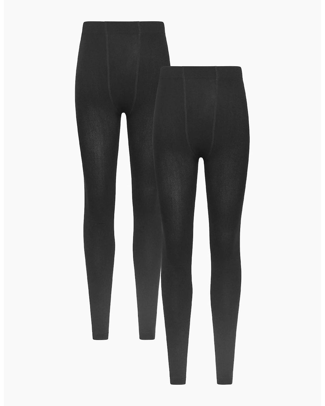 Mountain Warehouse Black Ladies Brushed Isotherm Thermal Leggings (Pack Of 2)