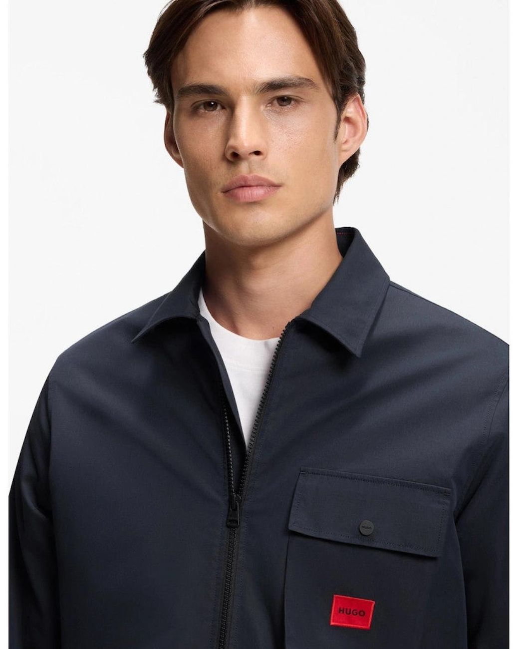 Boss Blue Hugo Emmond Overshirt S2-26 405 Dark for men