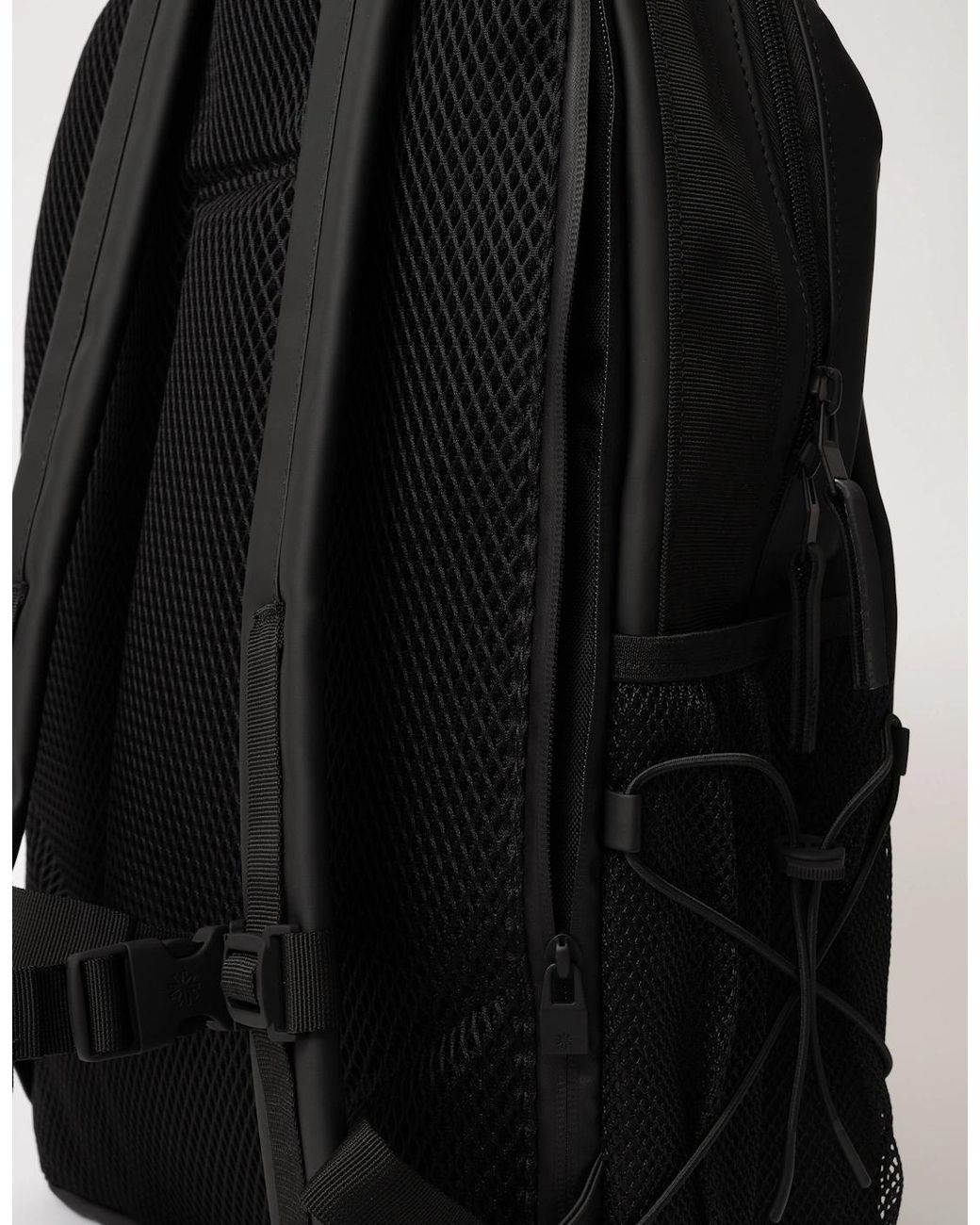 Rains Black Trail Clip Front Backpack
