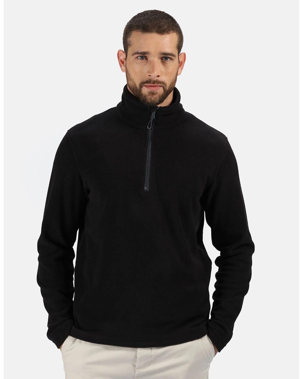 Regatta Black Professional Recycled Half Zip Fleece for men