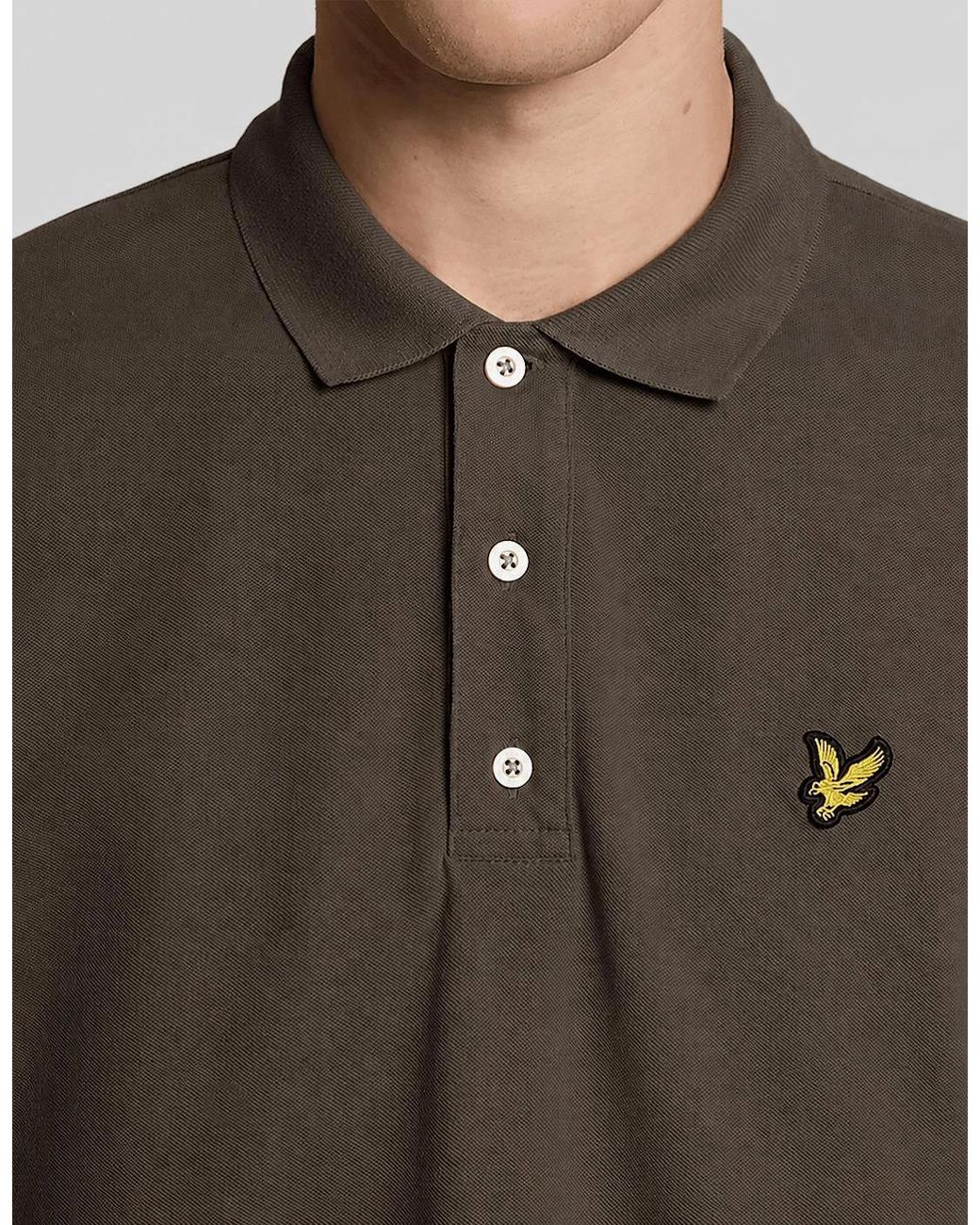 Lyle & Scott Brown Heavy Cotton Polo Shirt for men