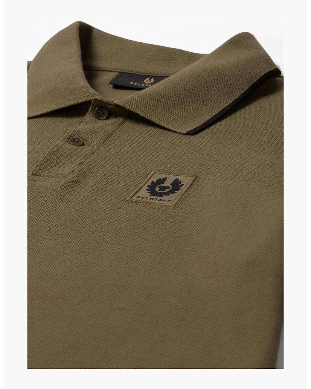 Belstaff Green Tipped Polo Khaki for men