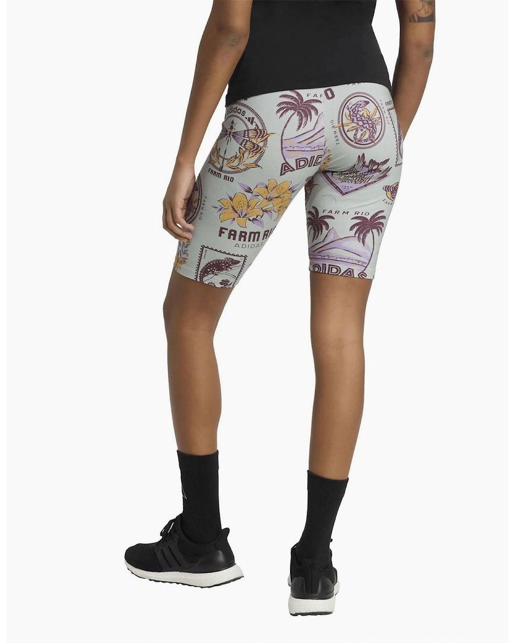 Adidas Gray Farm Bike Graphic Compression Biking Shorts