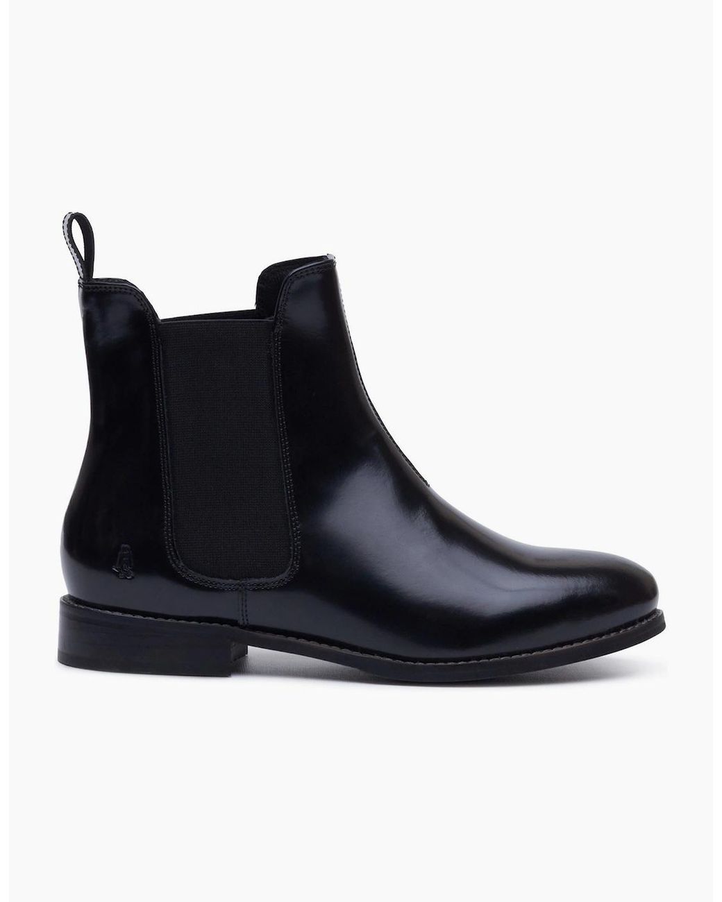 Hush Puppies Blue Colette Leather Wide Fit Flat Chelsea Boots