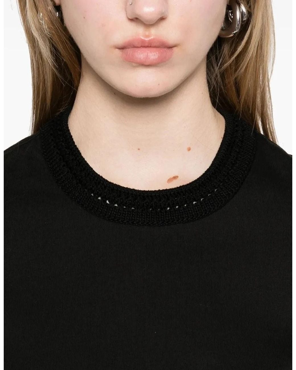 Moncler Black Cotton T-Shirt