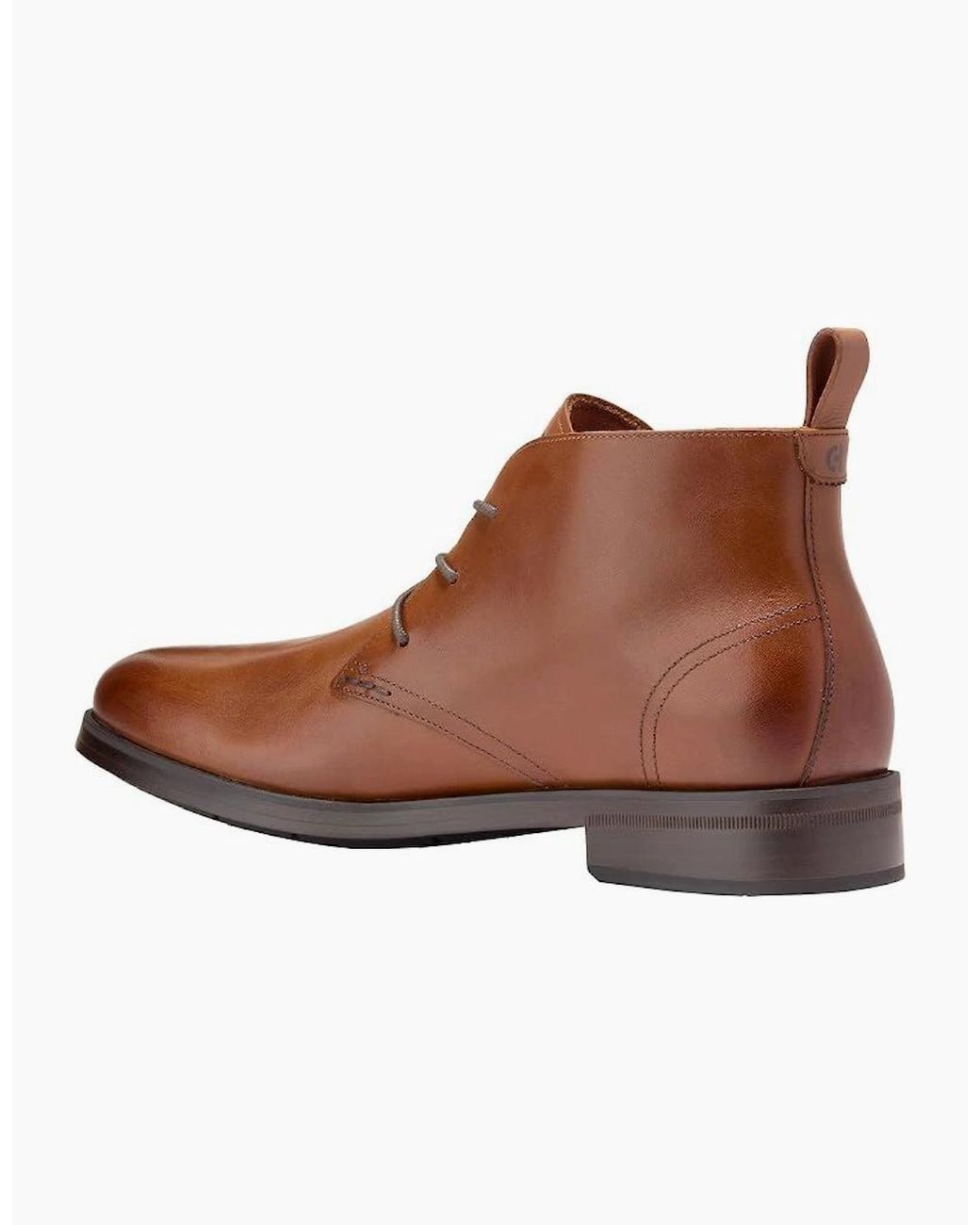 Cole Haan Brown Newmark Grand Flexcraft Leather Tan Chukka Boots for men