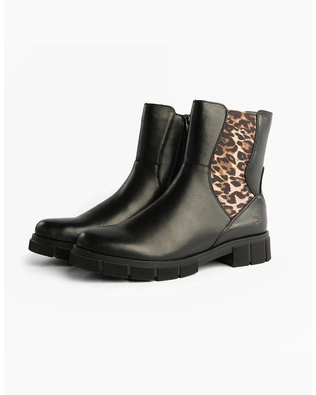 Remonte Black D2S70-03 Side Zip Chelsea Boots