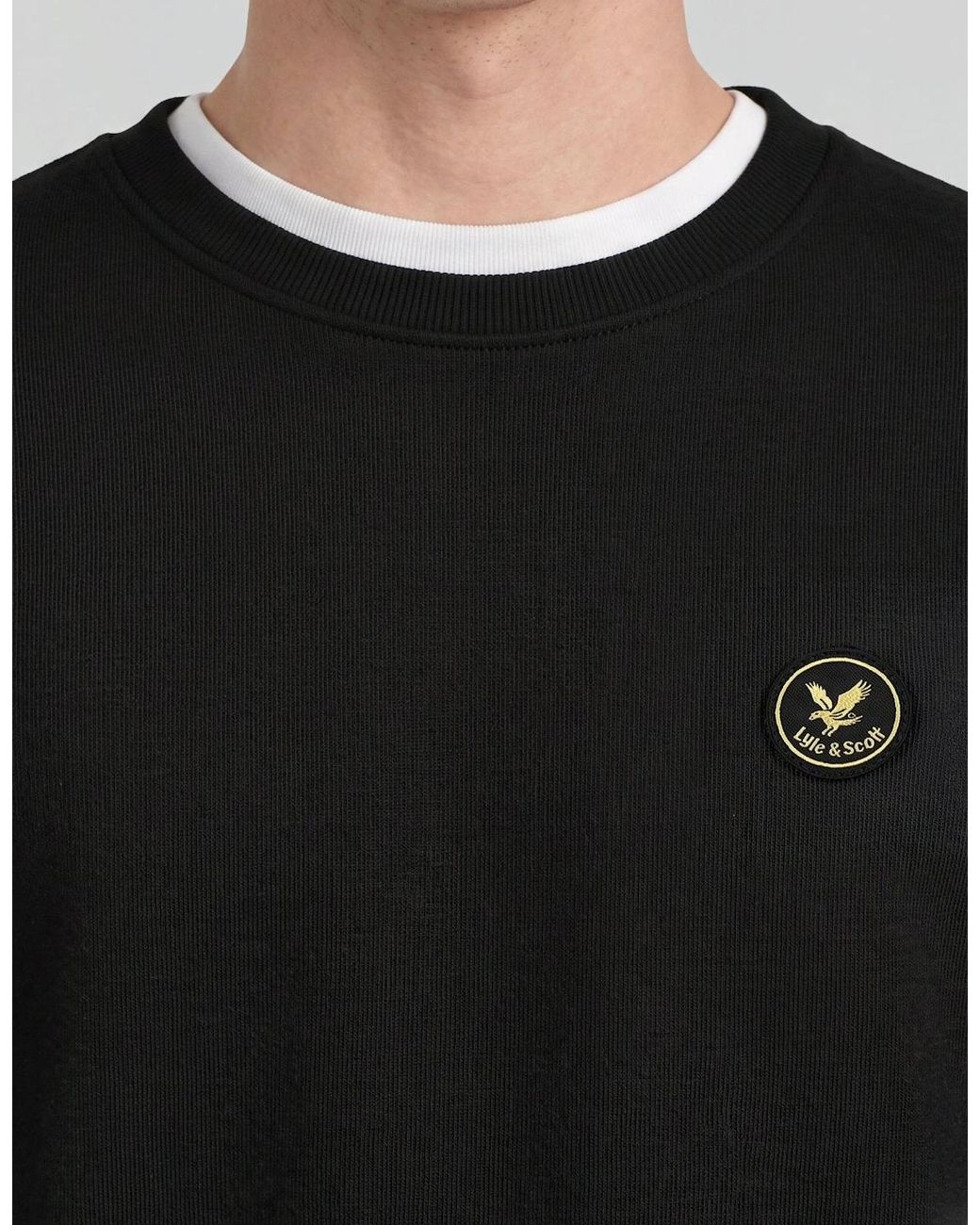 Lyle & Scott Black Archive Crew Neck Sweatshirt for men