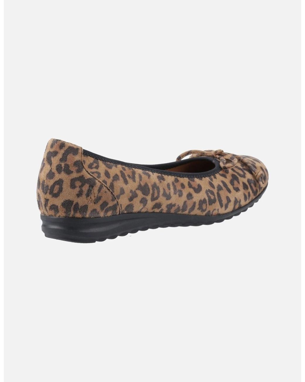 Hush Puppies Brown Lucille Leather Leopard Flats